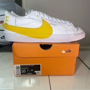 🆕 Nike	Blazer Low Jumbo 'White Vivid Sulfur' - Mens 10